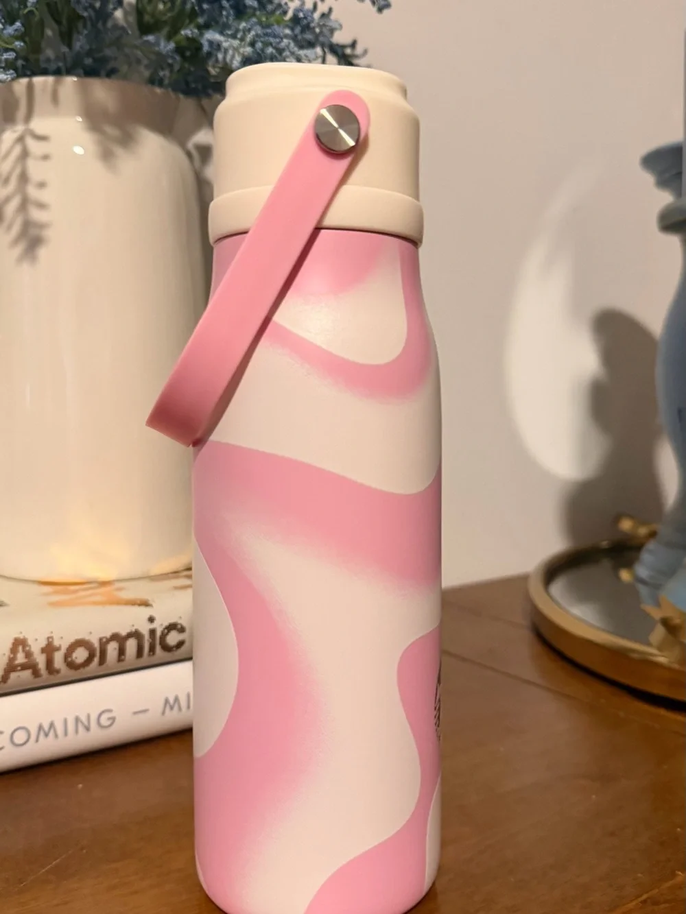 Starbucks 2026 Pink Drink Swirl Stainless Steel Water Bottle With Handle 18oz